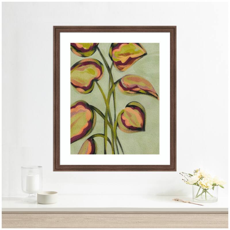 Kate and Laurel Framed Art Vibrant Foliage by Nikita Jariwala