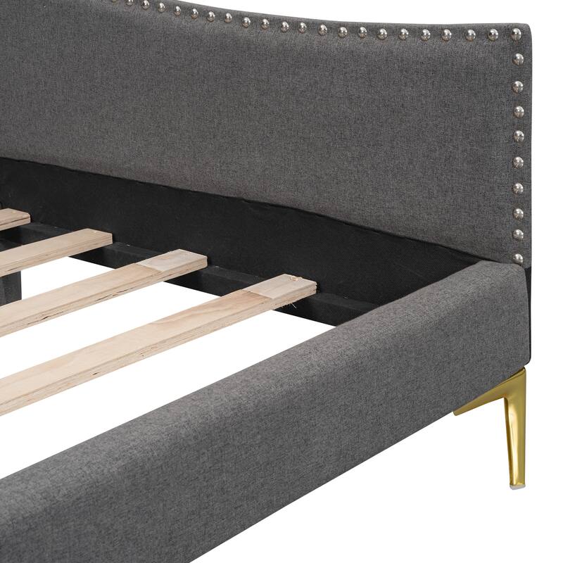 Twin Size Modern Upholstered Daybed with Armrest