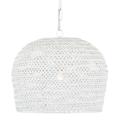 Currey & Company Piero White Pendant - 13.5"h x 16"dia