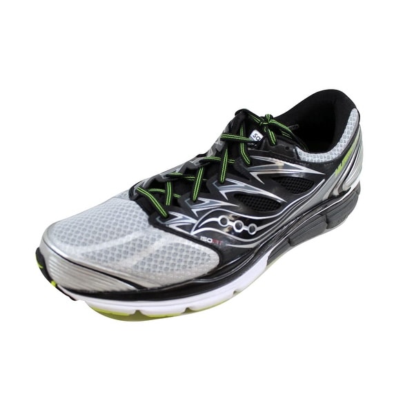 saucony hurricane iso mens shoes silverblackcitron