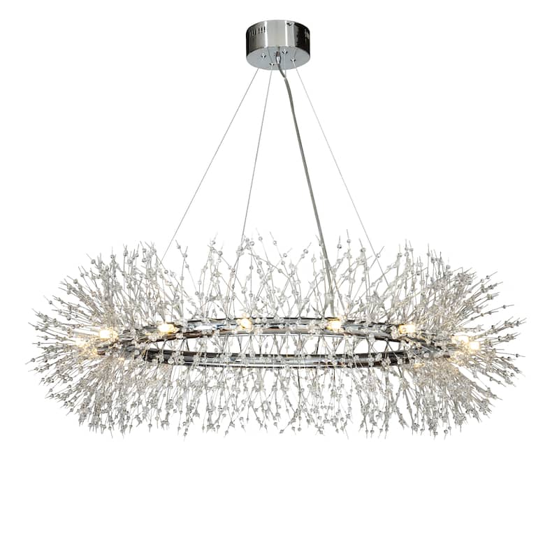 Modern Firework Crystal Chandelier for Dining Room and Living Room Bulb Included
