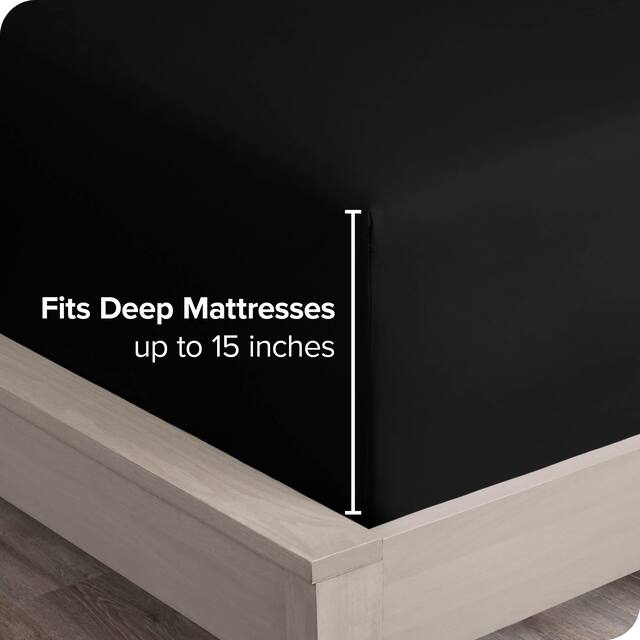 Bare Home 2-Pack Microfiber Fitted Bottom Sheets Deep Pocket