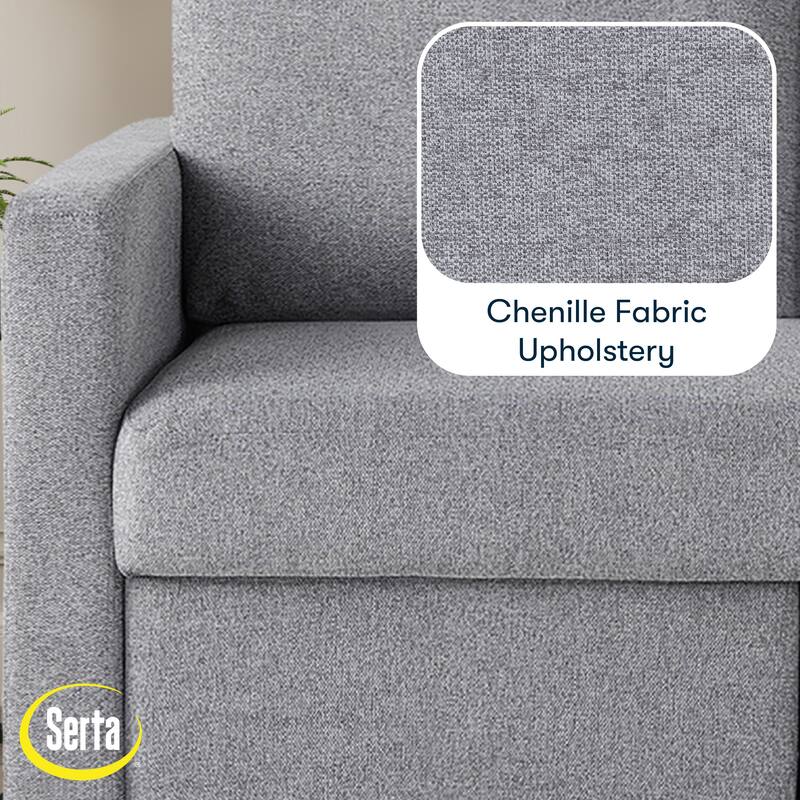 Serta Mia Convertible Sofa in Woven Polyester Fabric