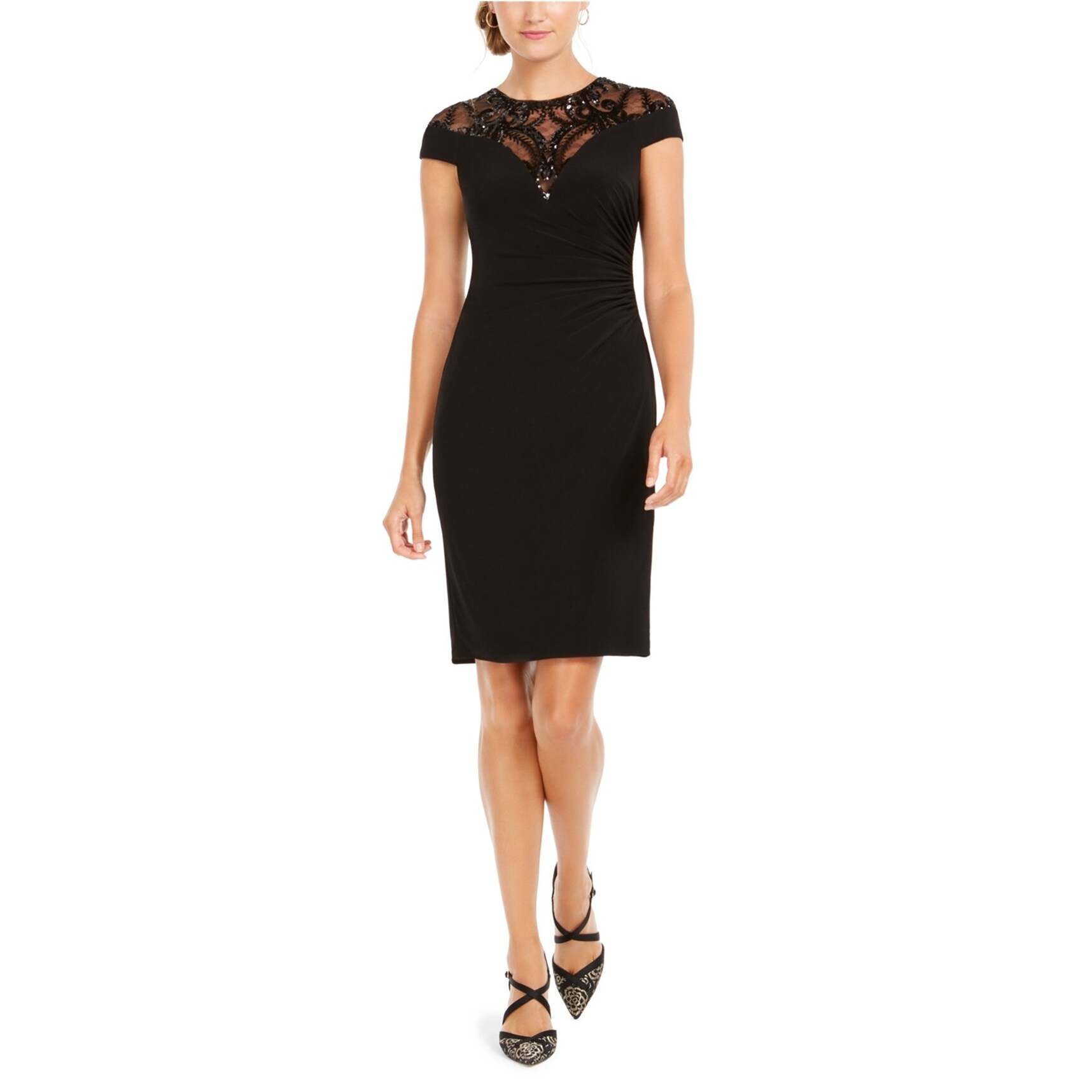 adrianna papell sequin jersey dress Adrianna Papell Womens Sequin Jersey Dress,, Black, 2 - Overstock