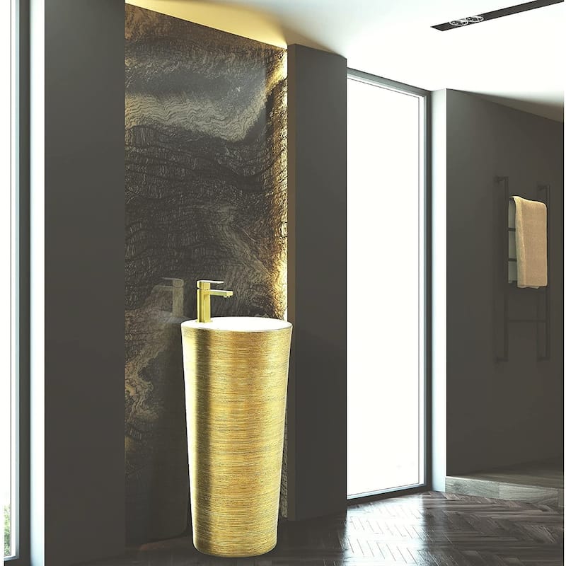 Fine Fixtures VANNES PEDESTAL 16"X16" BRUSHED GOLD