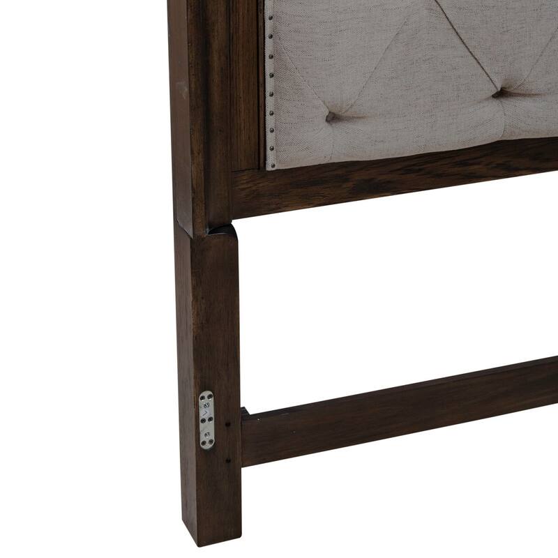 Paradise Valley Saddle Brown Upholstered Arched Panel Headboard