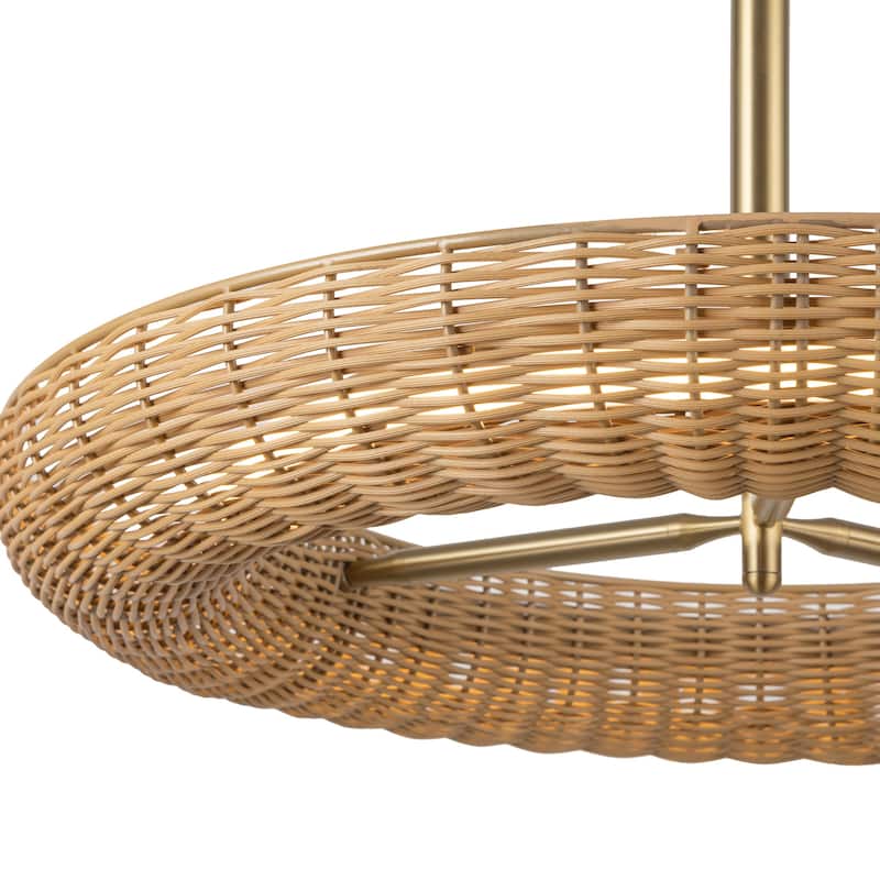 Alora Lighting CH602024-UNV Maris 24" Wide LED Pendant with Rattan