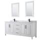 Option White / White Carrara Marble Top / Matte Black