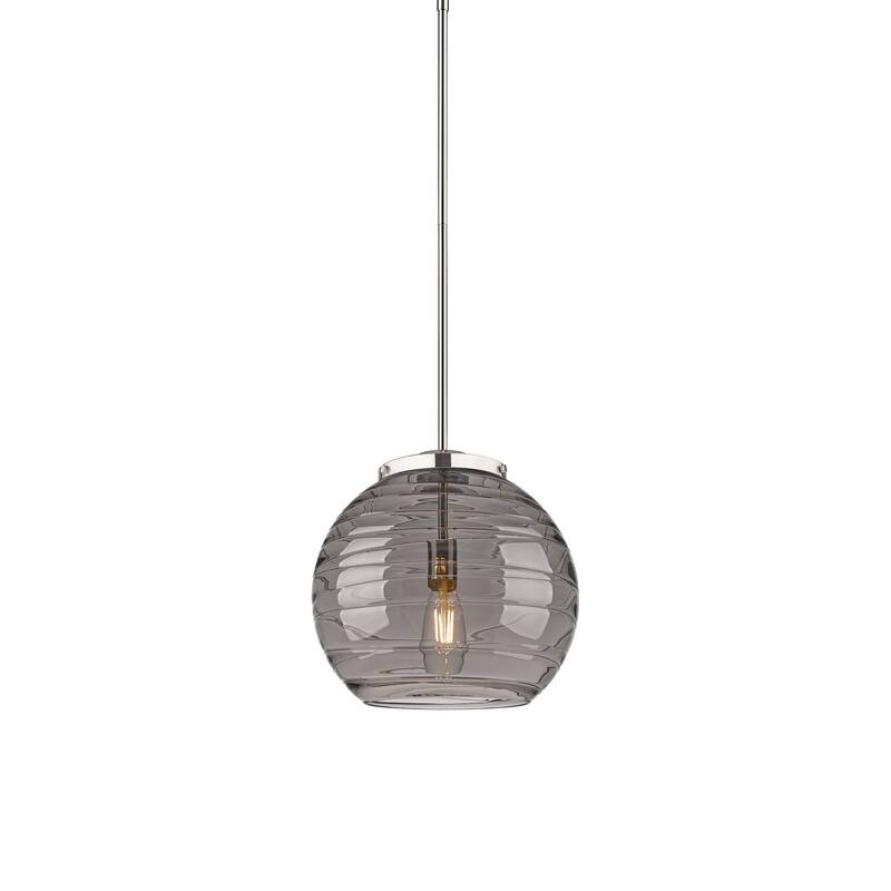 Innovations Lighting 221-1S-15-14 Athens Pendant Athens Deco Swirl 14" - Polished Nickel
