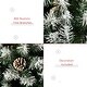 preview thumbnail 8 of 8, 6ft Unlit Snow Dusted Full Fir Artificial Christmas Tree with Realistic Branches - 40.50"W * 40.50"D * 70.80"H