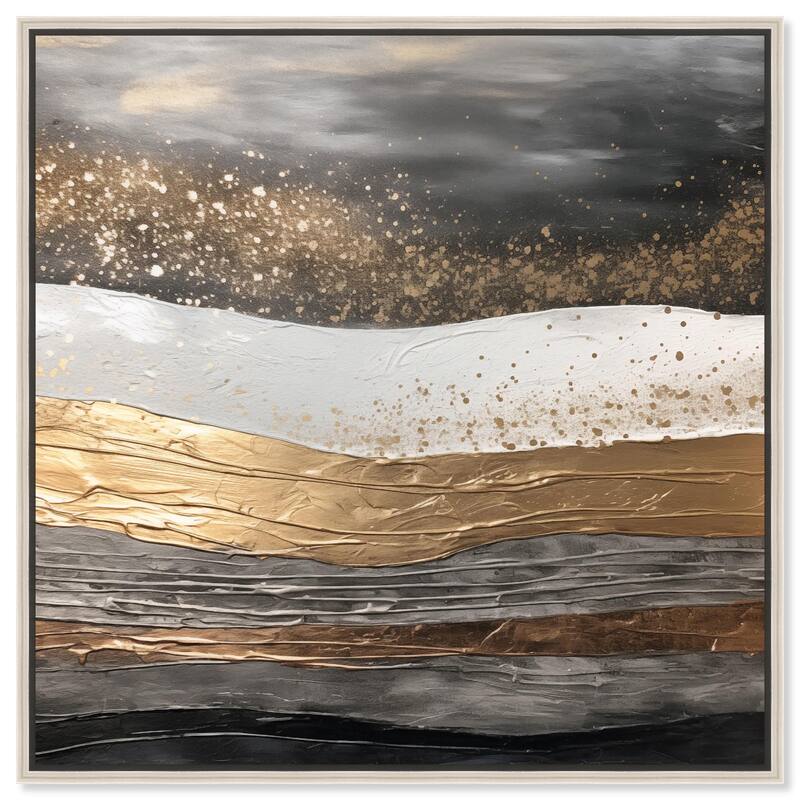 Moonlit Gold III Canvas by Art Remedy - Silver - 12" x 12"