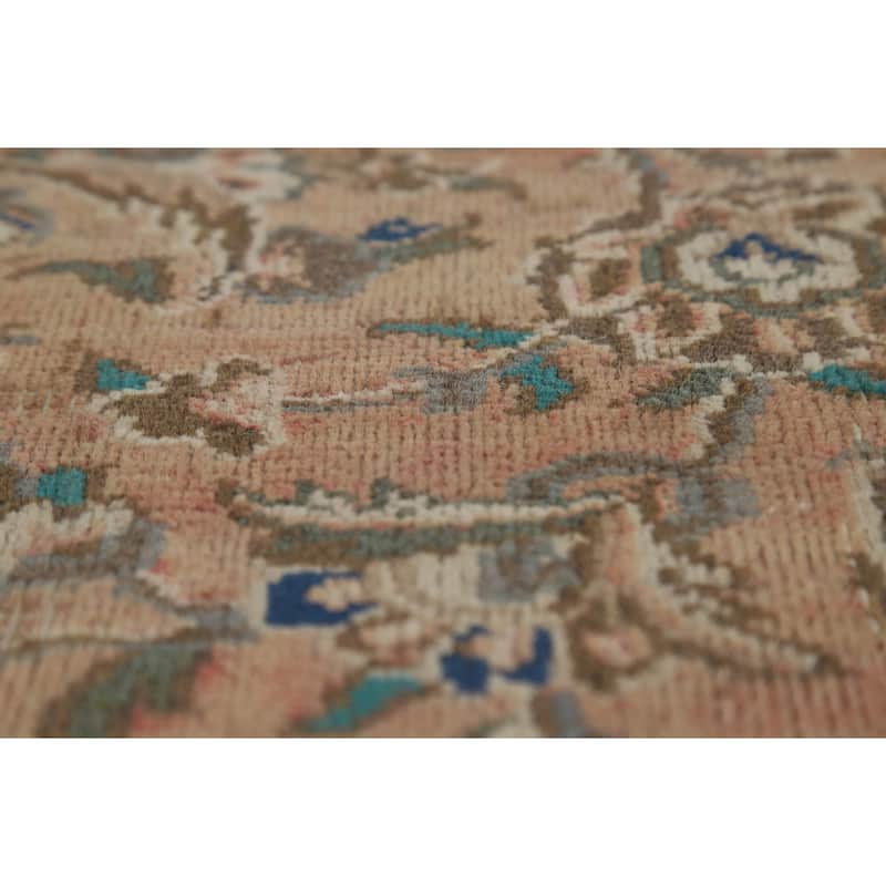 Traditional Mashad Persian Area Rug Hand-Knotted Wool Carpet - 9'10" x 11'11"