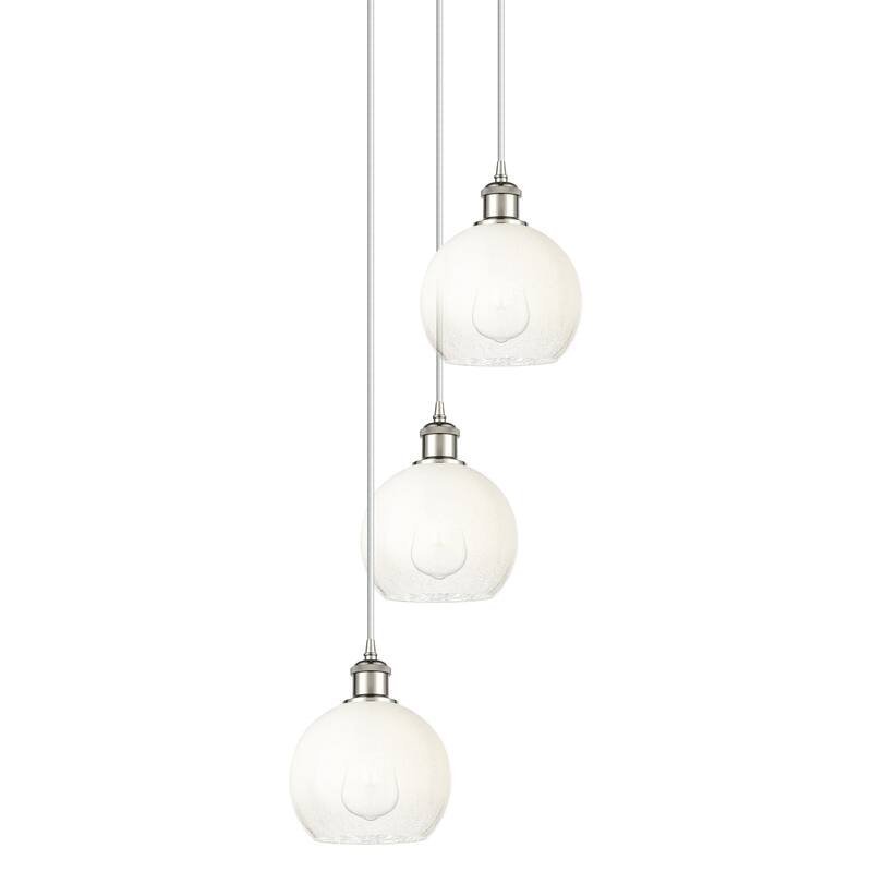 Innovations Lighting 113B-3P-31-15 Brookhaven Globe Pendant Brookhaven - Polished Nickel / Opal