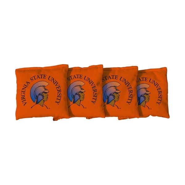 slide 2 of 3, Virginia State VSU Trojans Orange Cornhole Bags All-Weather Resin Filled