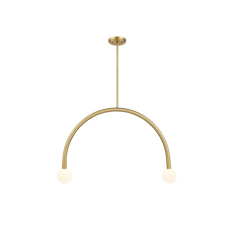 Bellevue SHCH92227 2 Light 34" Wide Linear Chandelier with Opal Glass