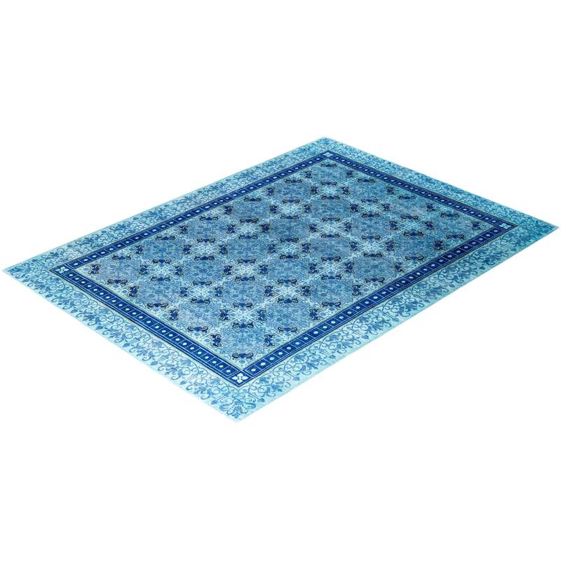 Contemporary Overdyed Wool Hand Knotted Area Rug - 9' 2" x 11' 5"