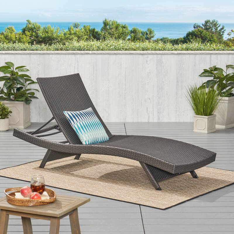 Roomfitters Outdoor Wicker Chaise Lounge Set, Adjustable Reclining Patio Loungers, Weather-Resistant Rattan