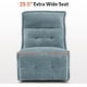 preview thumbnail 12 of 33, MCombo Armless Power Recliner Chair with USB Ports, 3.5" Wall Clearance Electric Reclining Sofa Chair for Living Room, ALR01