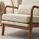 preview thumbnail 91 of 105, High Back Solid Wood Armrest Backrest Leisure Chair Accent Chair