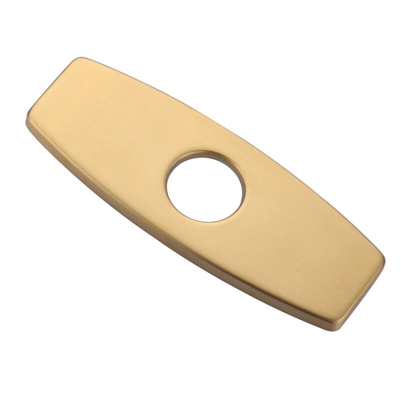WOWOW Stainless Faucet Deck Plate, Fits 1 to 3 Hole Sinks, 5 Finishes - Gold