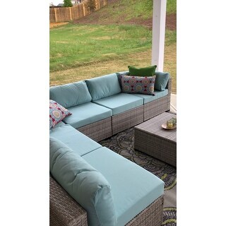 BroyerK 7 piece Sectional Patio Outdoor Furniture Set