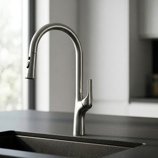 Single Handle Kitchen Faucet with Pull-Down Sprayer