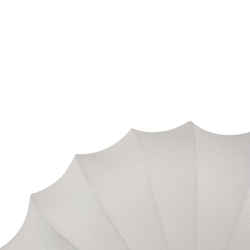 Vintage Pleated Lantern White Silk Single Flush Mount Ambient Light - 23.6 Inches