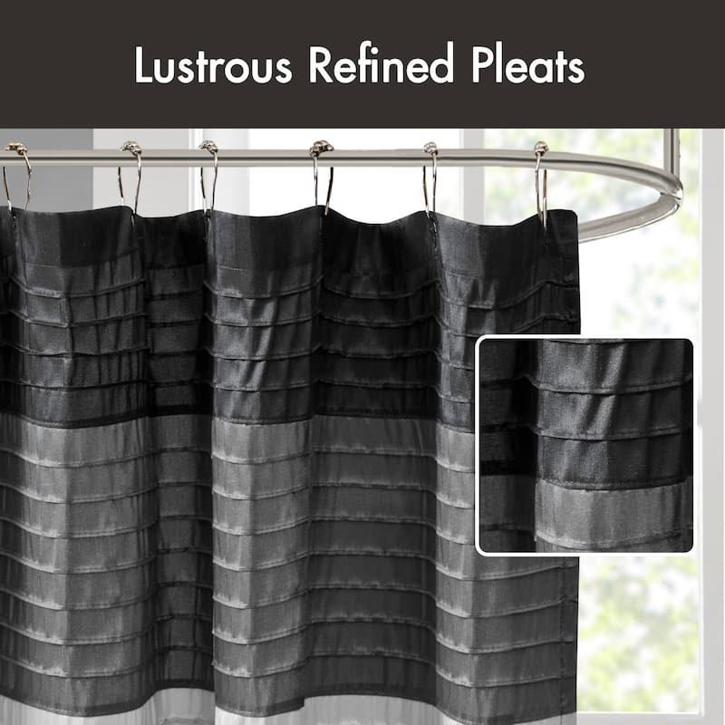 Madison Park Amherst Faux Silk Shower Curtain