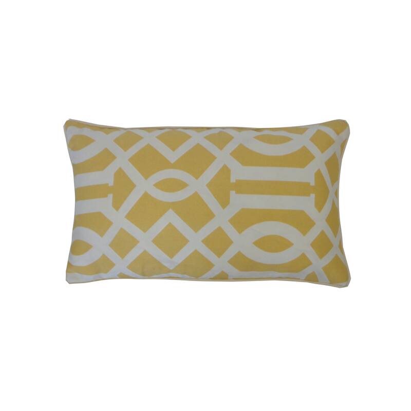 Jiti Outdoor Waterproof Sunbrella Traditional Geometric Patterned Rectangle Lumbar Pillows Cushions for Outdoor Pool Patio Chair