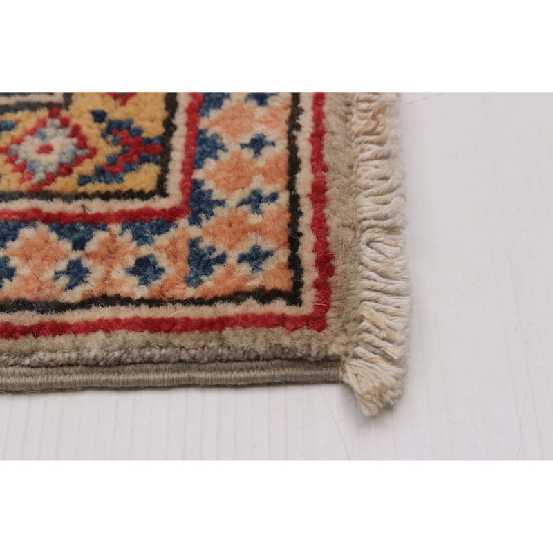 ECARPETGALLERY Hand-knotted Uzbek Ghazni Grey Wool Rug - 4'1 x 5'8
