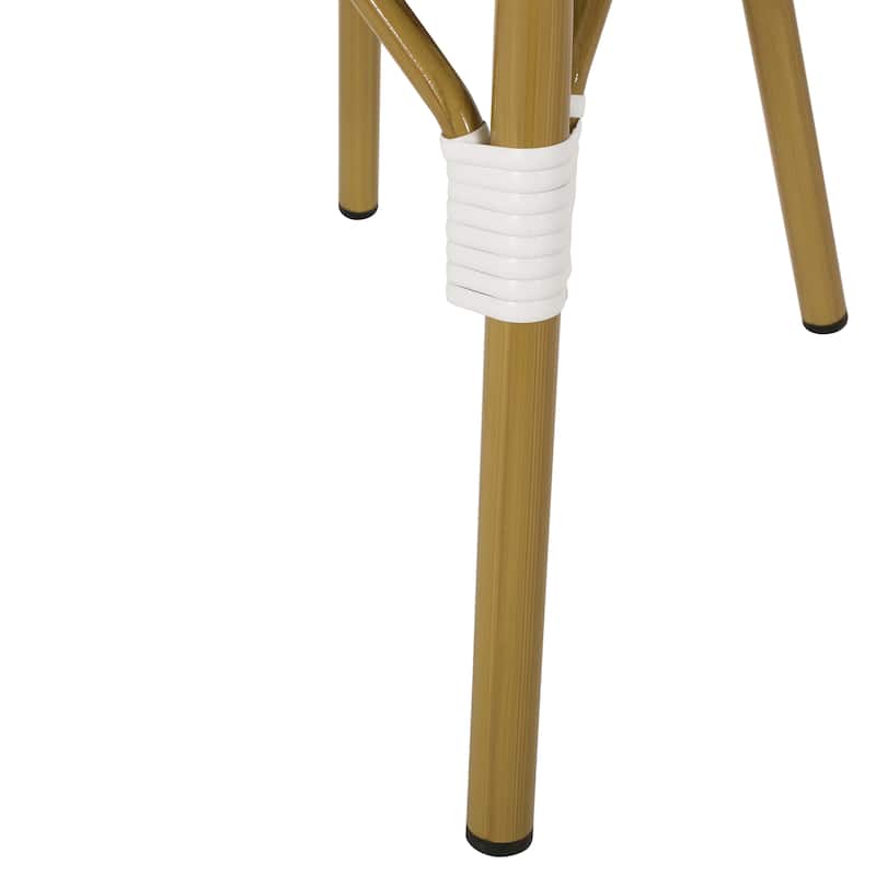 Remi Faux Bamboo/ Faux Rattan Outdoor French Cafe Chairs (Set of 4) by Christopher Knight Home