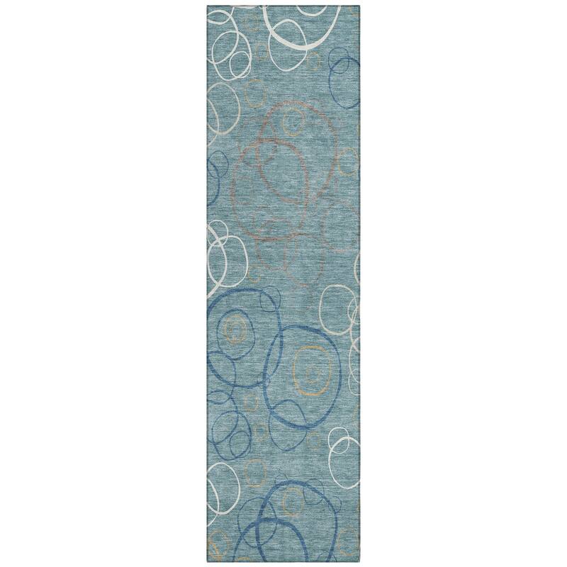 Machine Washable Indoor/ Outdoor Contemporary Nexus Chantille Rug