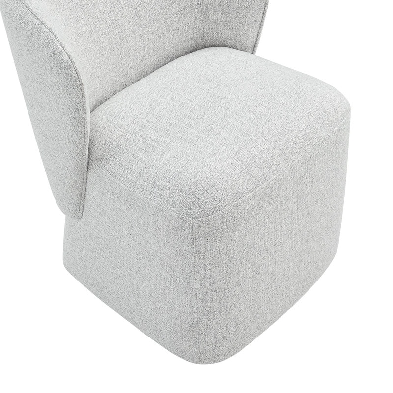 Kyle Morden Fabric Dining Room Chair with Casters Wrap-round Back