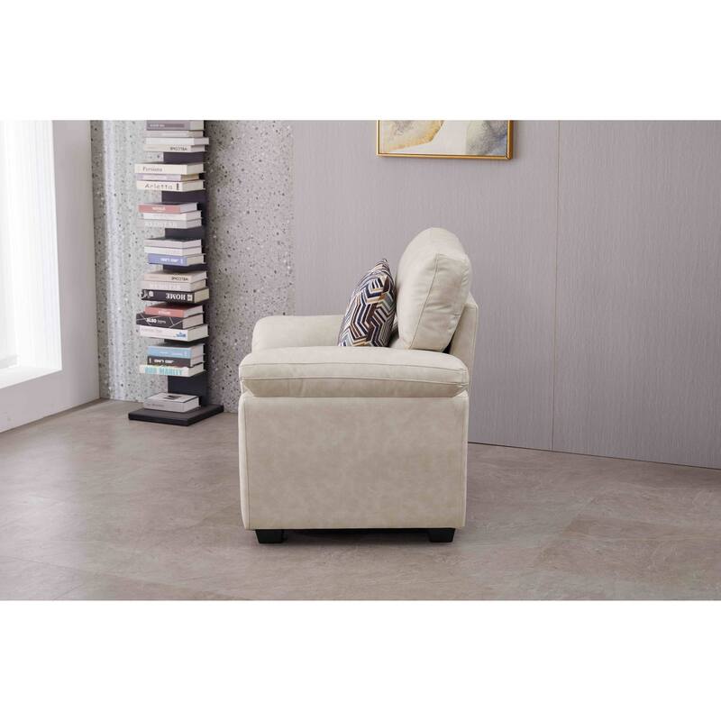 36.8'' Wide Faux Leather Chair