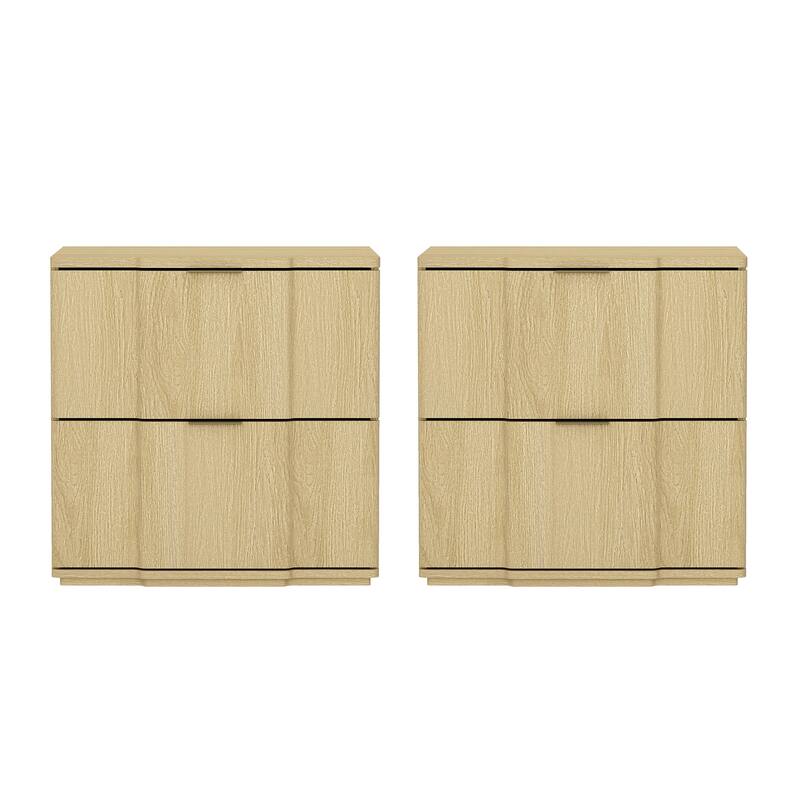 Manhattan Comfort Clive 22 Inch 2 Drawer Nightstand