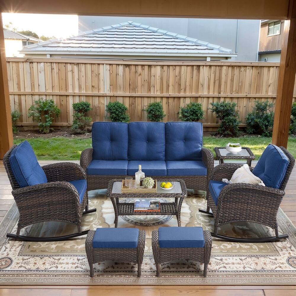 Gymojoy Outdoor Wicker Patio Furniture Sofa & Chair Set - Luxurious Comfort, Weather-Resistant