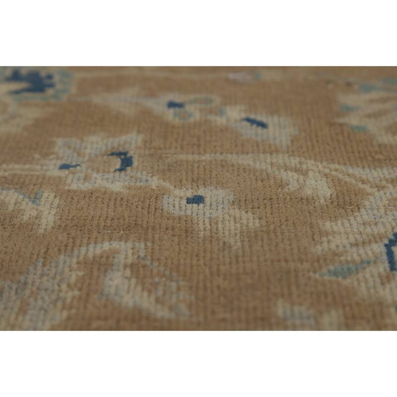 All-Over Floral Kashan Persian Area Rug Handmade Wool Carpet - 9'9" x 13'1"