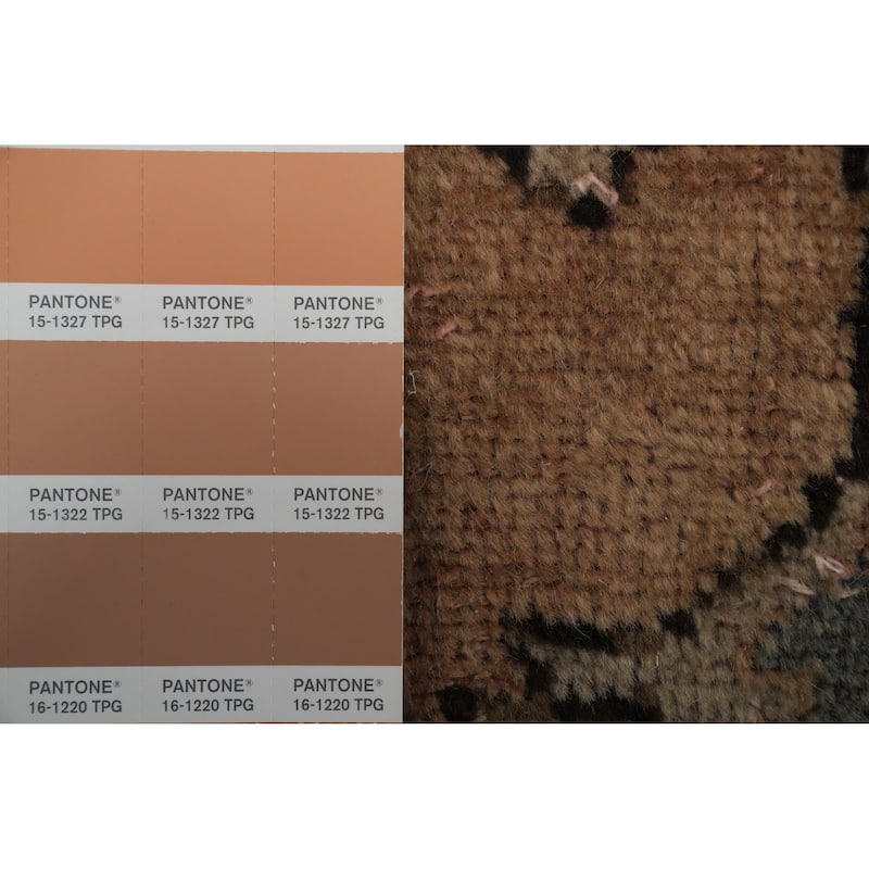 Hand Knotted Oriental 100% Wool Carpet Traditional Floral Peach Tabriz Area Rug - 10' 8'' X 9' 1''