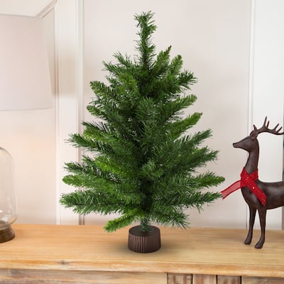 24" Mixed Kateson Fir Medium Artificial Christmas Tree - Unlit - 2 Foot