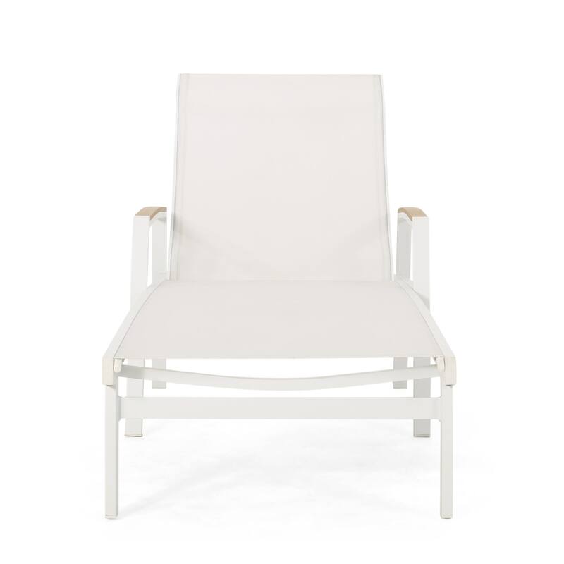 Rustic Outdoor Wicker Chaise Lounge