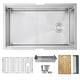 preview thumbnail 11 of 25, STYLISH 30 inch Stainless Steel 16G Workstation Undermount Kitchen Sink - Brushed Stainless Steel - 30" x 19" x 10"