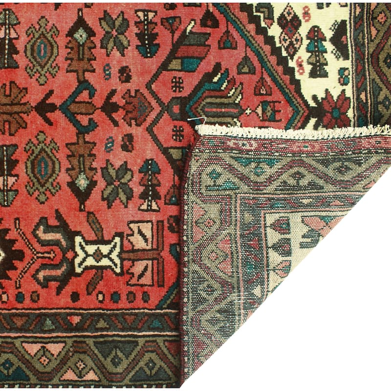 Fine Vintage Distressed Lilah Red/Brown Runner - 3'3" x 9'2"