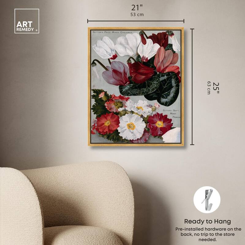 Cyclamens Canvas by Art Remedy