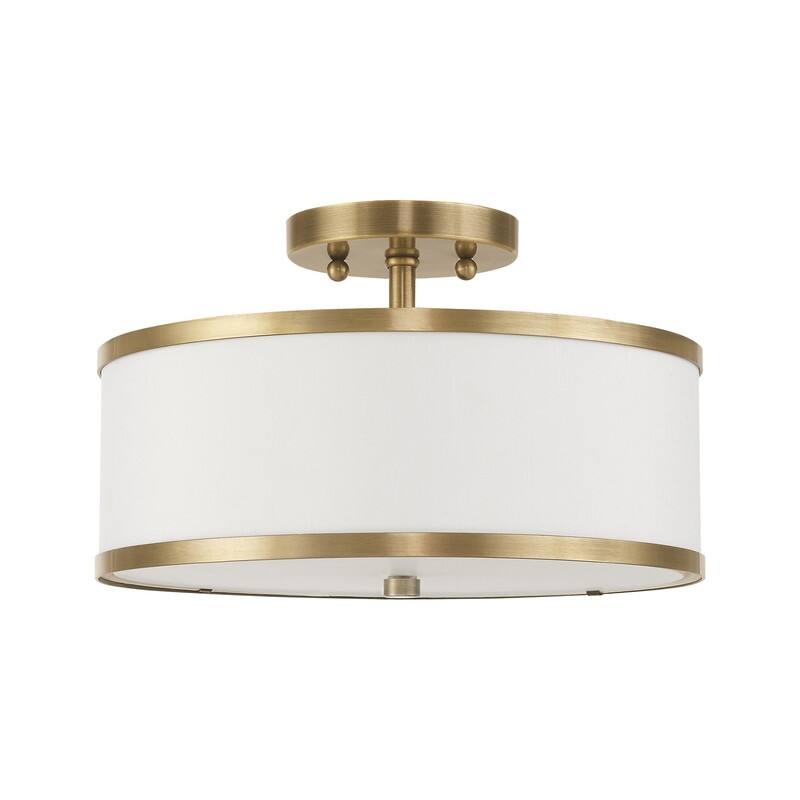 Livex Lighting 2-light Fabric Shade Ceiling Mount, 60422, 62627, 60412, 60402