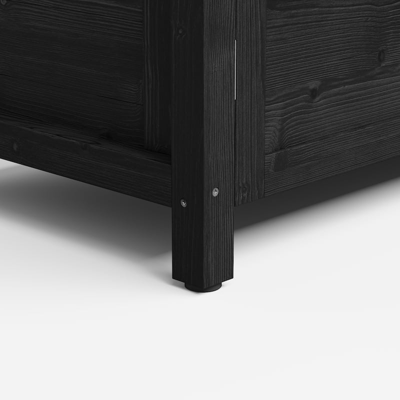 Outdoor BBQ Kitchen Cabinet Set, 100% Solid Wood Patio Kitchen Storage Stainless Steel Countertop