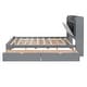 preview thumbnail 23 of 31, Queen Size Storage Platform Bed 4 Drawers Concise Design Wood Slat Support with Upholstered Headboard and Multi-Shelves