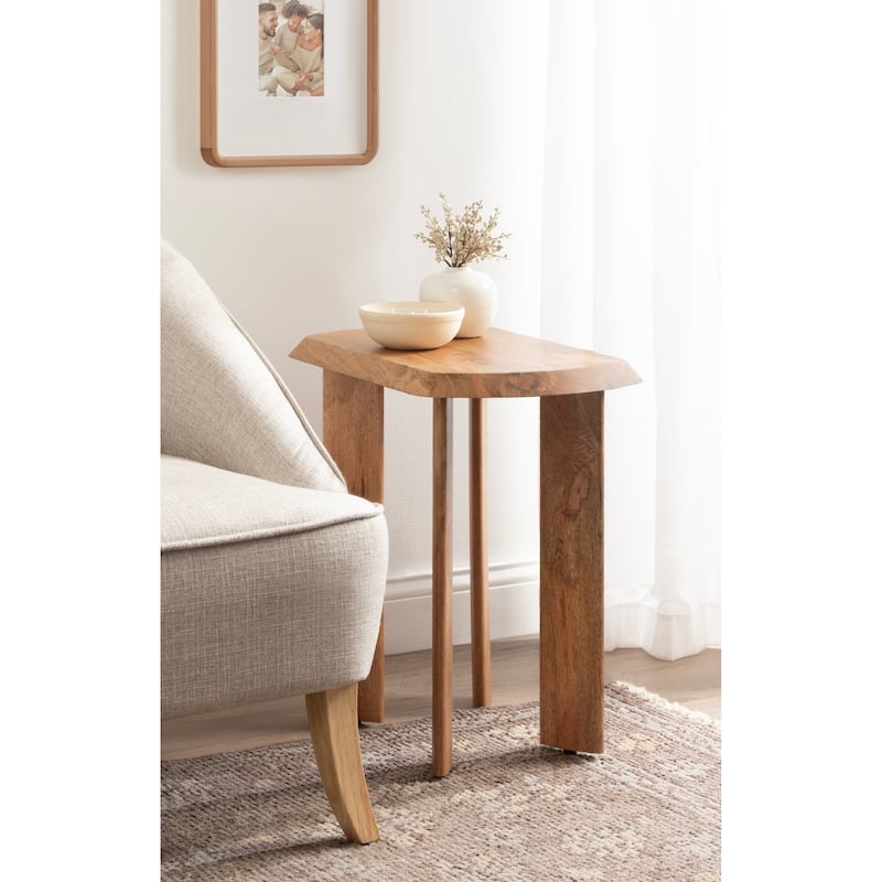 Kate and Laurel Vaux Chunky Side Table - 22x14x22