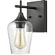 preview thumbnail 3 of 17, Angers Modern Simplicity 1-Light Clear Glass Wall Sconce Industrial Bathroom Vanity Lighting