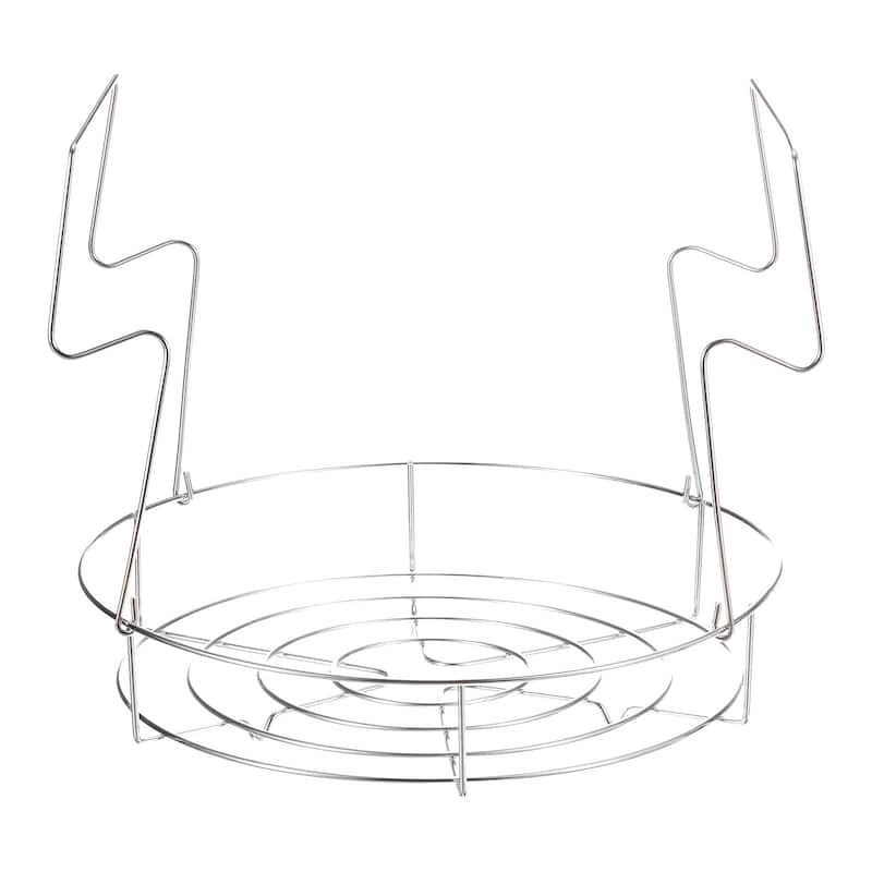 11" Canning Rack, Steamer Canning Jar Rack with Handles - Silver