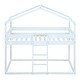 preview thumbnail 8 of 7, White Twin over Twin Wood Bunk Bed with Tent & Under Bed Space